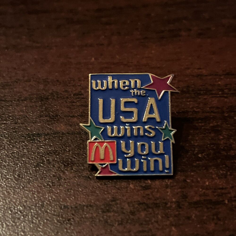 McDonald’s Olympic Games “When The USA‎ Wins You Win!” Lapel Hat Pin
